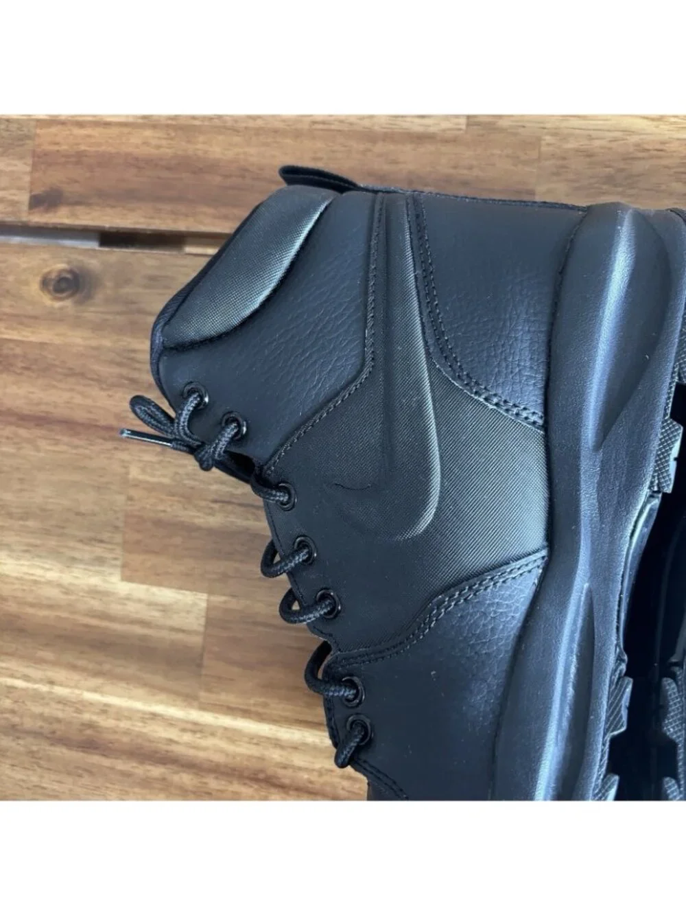 Nike Kids' Manoa Lace Up Hiking Boots Black‎ YOUTH 6Y Big Kid School Casual NEW